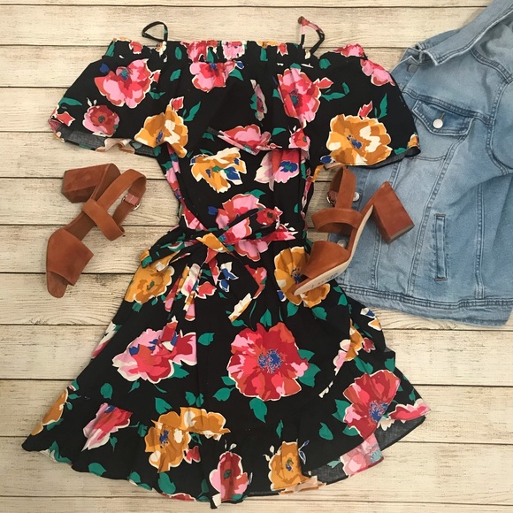Floral Off-the-Shoulder Dress | Who What Wear - Picture 1 of 7